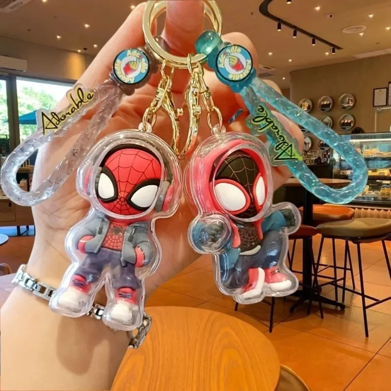 New Hasbro Marvel Spider-Man Cartoon Cute Doll Keychain Creative Personality Cool Figure Model Bag Pendant Accessories Wholesale