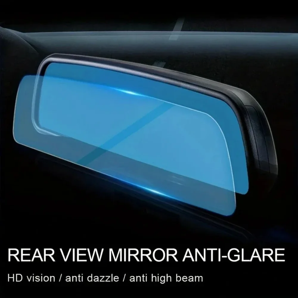 KKJOY Anti Glare Car Interior Mirror Film Rearview Anti Fog Sticker for Night Driving Glare Protection Use