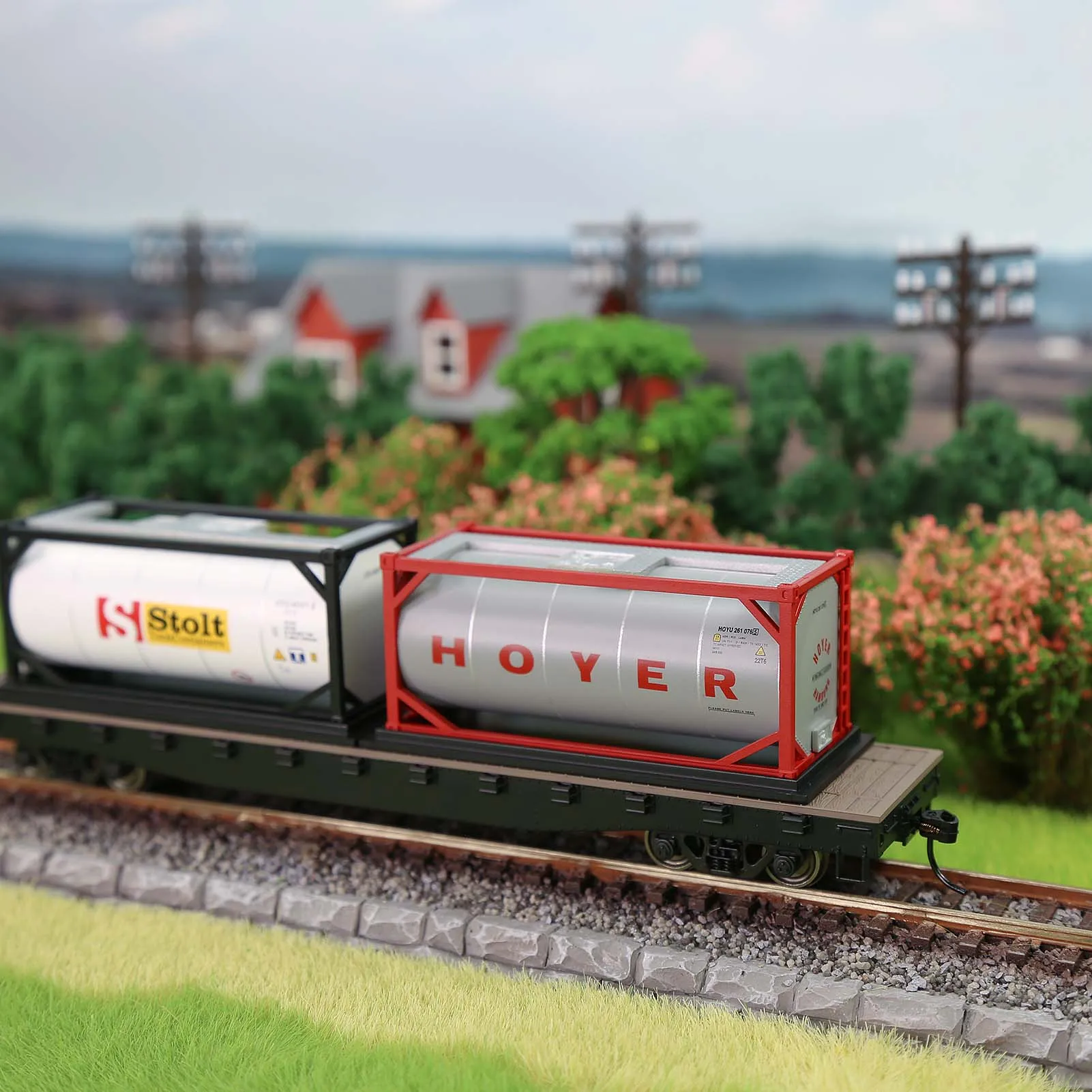 Evemodel C8723 1 Unidade Escala HO 1:87 Recipiente de Tanque de 20\' Recipiente de Tanque de 20 pés Envio Recipiente Intermitodo