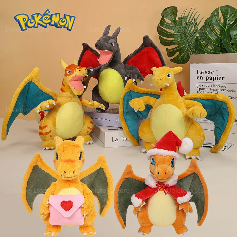 16 Styles Shiny Charizard Plush Toys Pokemon Mega Evolution X & Y Charizard Soft Stuffed Xmas Charizard Animals Toy Doll Gifts