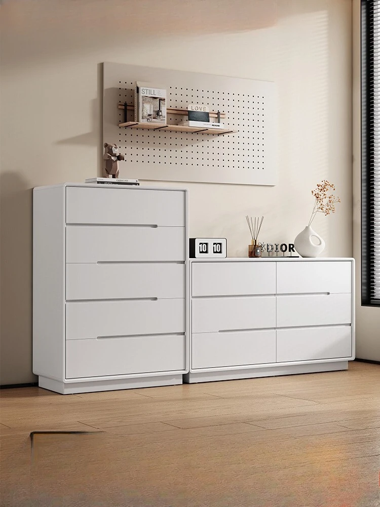 

Cream wind chest, bedroom, bedside cabinet, large-capacity simple storage cabinet, living room against the wall, drawer cabinet,