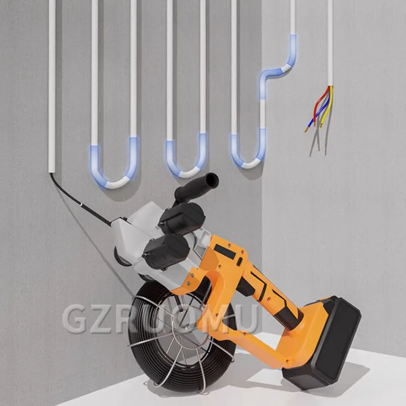 

20M Electric Threading Machine Electrician Special Cable Threader Wall Pulling Wire Automatic Lithium Battery Thread Puller Tool