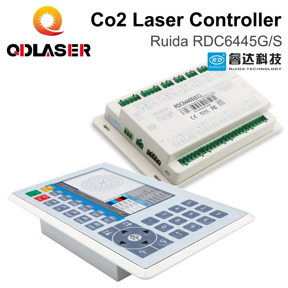 QDLASER Ruida RDC6445 RDC6445G/S Controller for Co2 Laser Engraving Cutting Machine Upgrade RDC6442 RDC6442G Controller