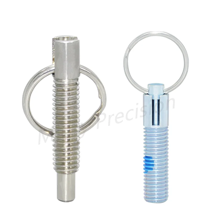 Free Shipping Index Plunger Stainless Steel Carbon Steel Rest Position Retractable Spring Pin Locking Pin with Ring in stock