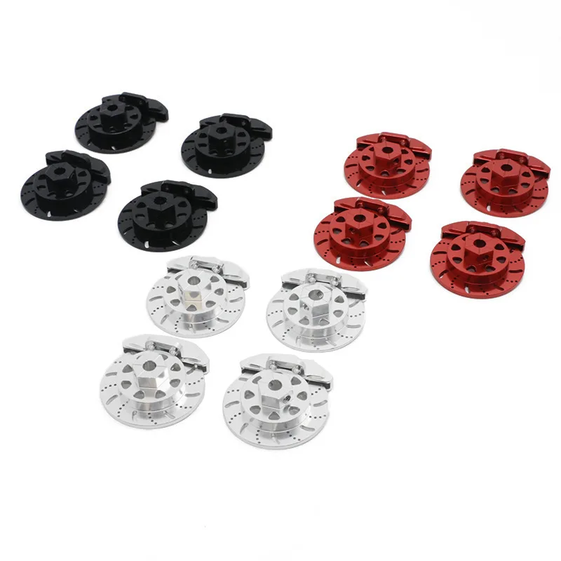 4PCS Aluminum Alloy Brake Disc Caliper Hub for Axial 1/10 RBX10 Ryft RC Crawler Car Upgrade DIY Replacement