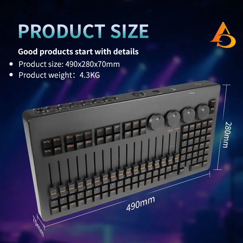 AICPOSE Professional Stage Lighting Mini Command Wing Light Console T0 Plus DMX Light Controller