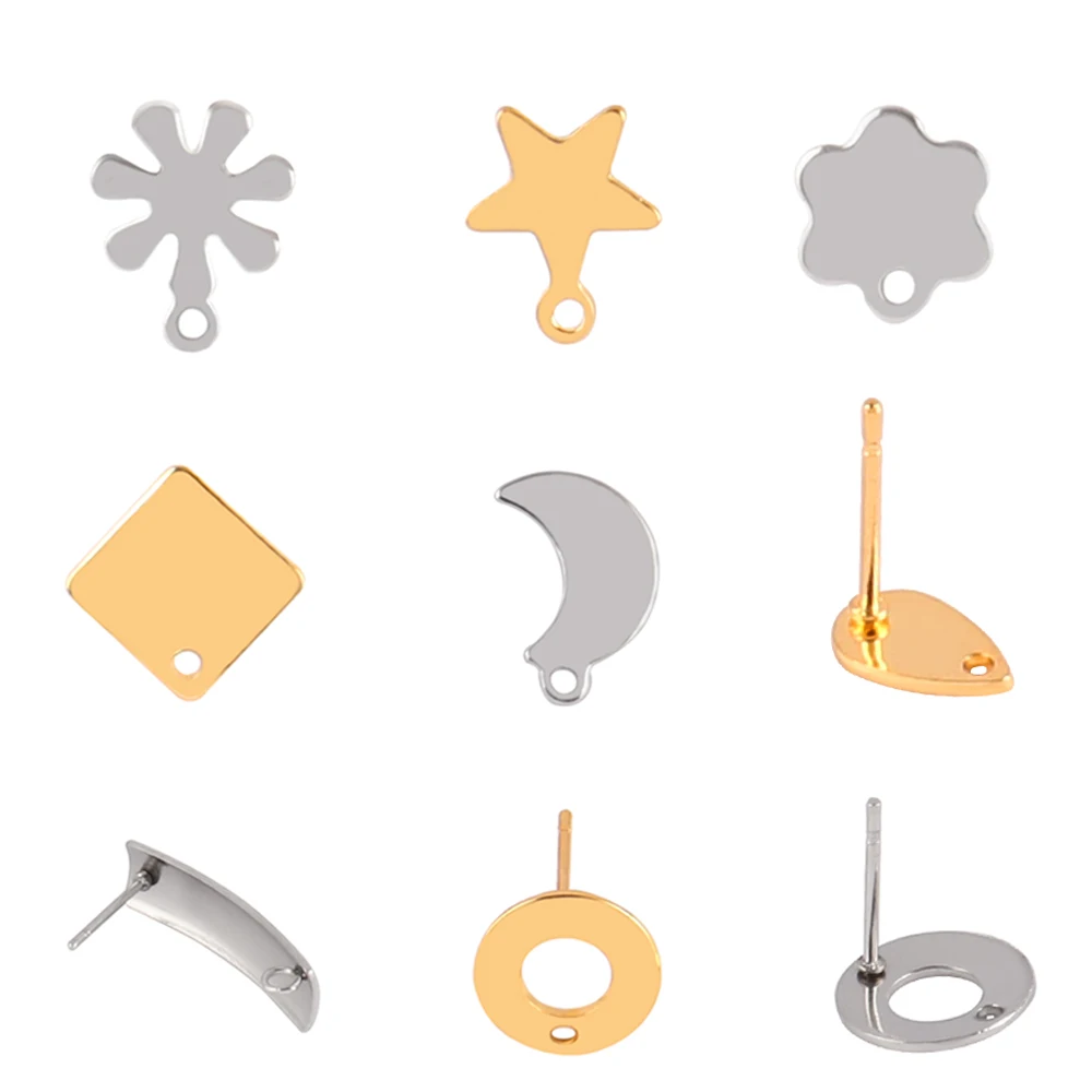 

20pcs/Lot Stainless Steel Earrings Making Materials DIY Hooks Earrings Clasps Findings For Jewelry Making Supplies Wholesale