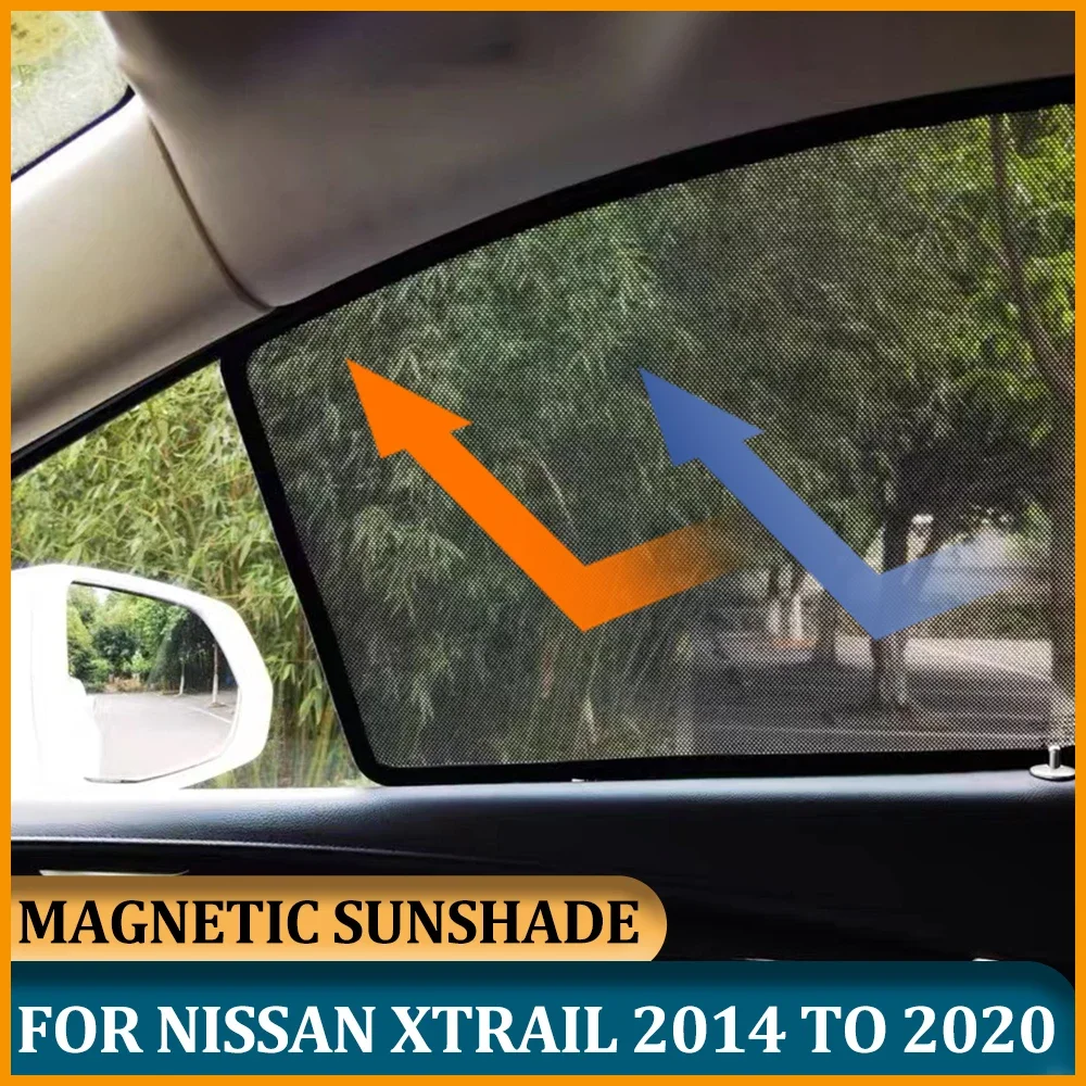 Magnetic Car Window Sunshade For Nissan Xtrail T32 2020 2019 2018 Baby Side Window Sun Shades For Nissan Rogue 2014 2016 2017