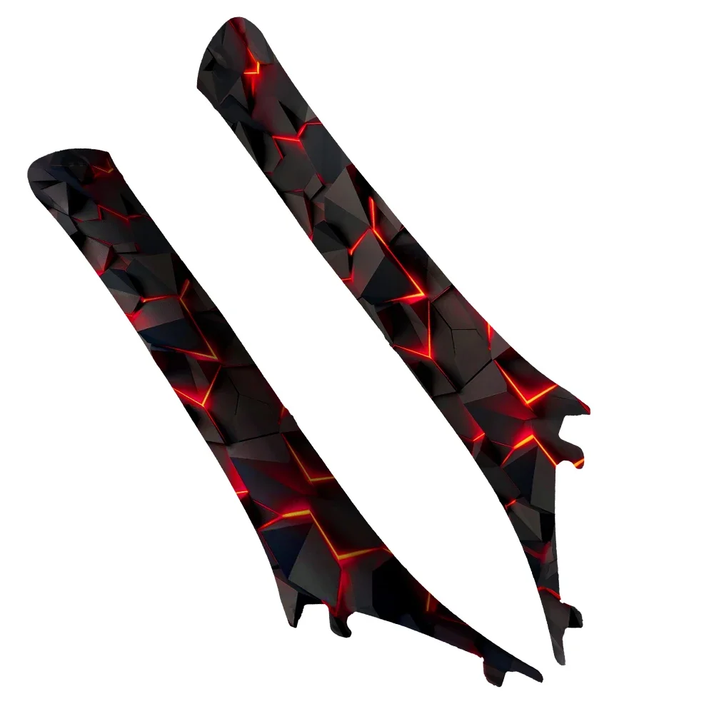 2 Stück Auto A-Säulen-Dekor-Aufkleber 3D Neonrot Geometrischer Vinyl-Aufkleber Universelle Auto-Innenausstattung DIY-Modifikationszubehör – Detail 6