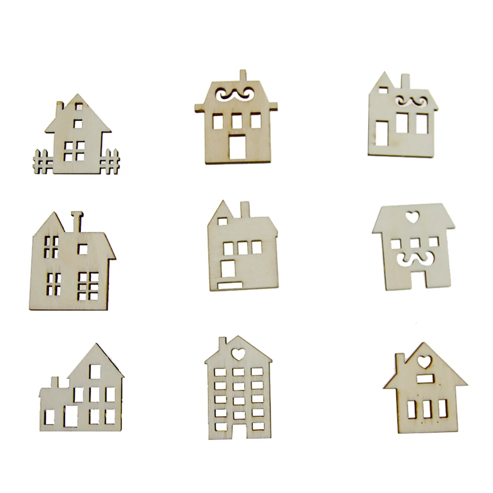 

Wooden DIY Crafts Accessories Ornament Decorations for Christmas Tree Wall Door Table Bookshelf Home Lightweight