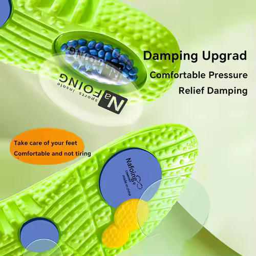 Sport Shock Absorption Insoles Green EVA Air Cushion Breathable Arch Support Orthopedic Shoes Pad Men Women Feet Care Insoles - Image 5