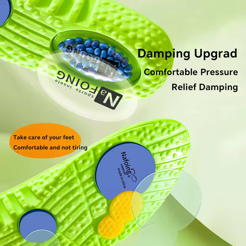 Sport Shock Absorption Insoles Green EVA Air Cushion Breathable Arch Support Orthopedic Shoes Pad Men Women Feet Care Insoles - Image 5