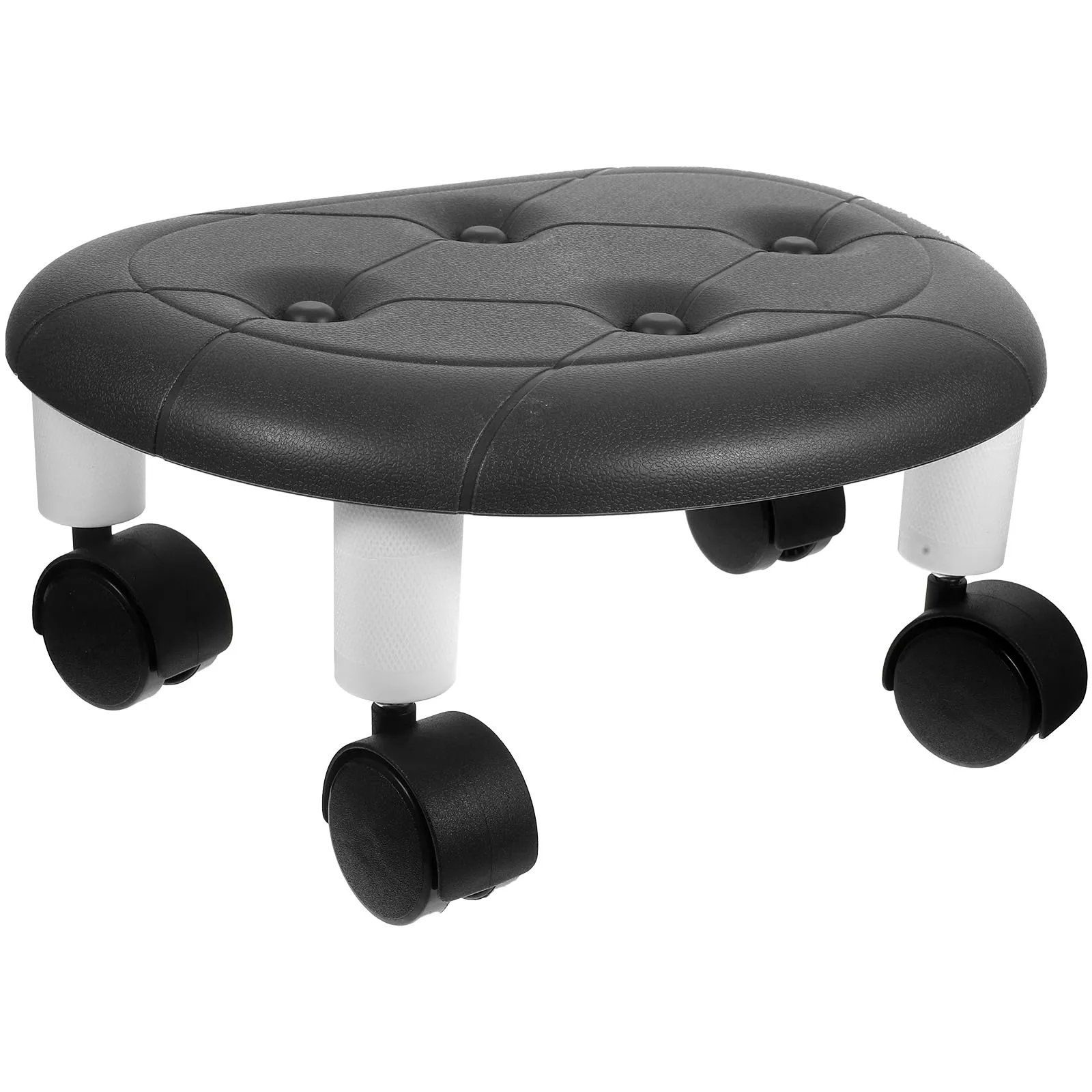 

Portable Mini Round Rolling Low Swivel Multi-Functional Shoe For Home Office Bathroom Garage Kitchen Foot Stool Movable Roller