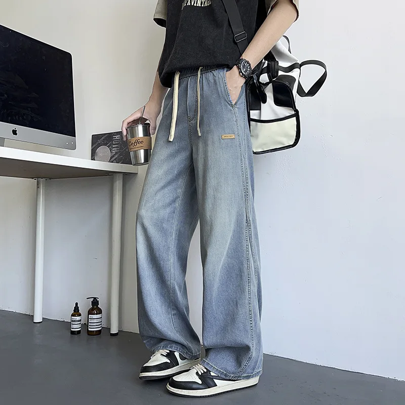 2025, Sommer, neue Herrenmode, koreanische Ausgabe, Tencel, elastisch, Lyocell, locker und vielseitig, lässig, einfach, dünn, einfarbig