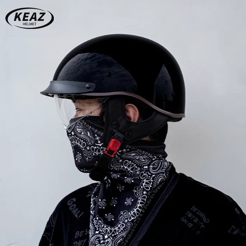 

Низкая цена, легкий мотоциклетный полушлем из АБС-пластика с защитой от ультрафиолета, внутренний солнцезащитный козырек для городских поездок, сертифицированный DOT