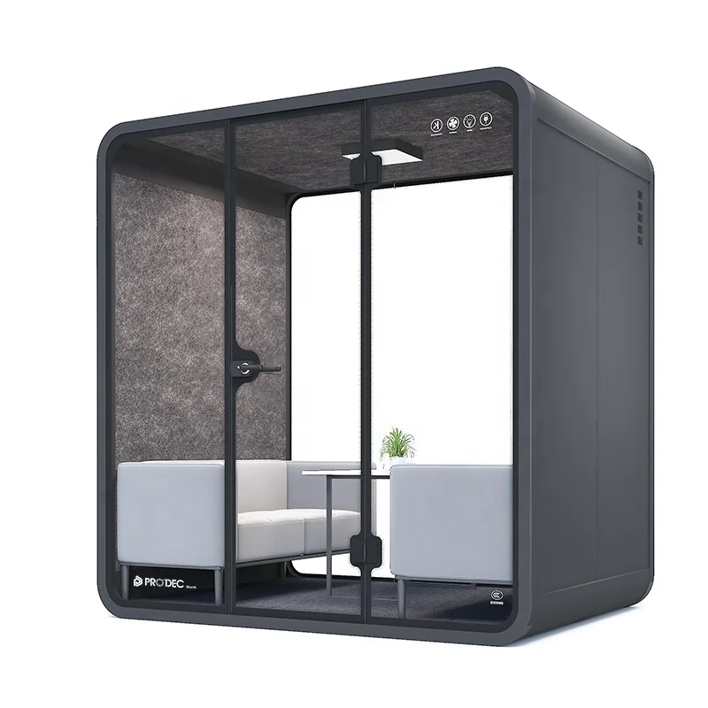 Soundproof Metal Glass Workplace Sound Isolation Booth