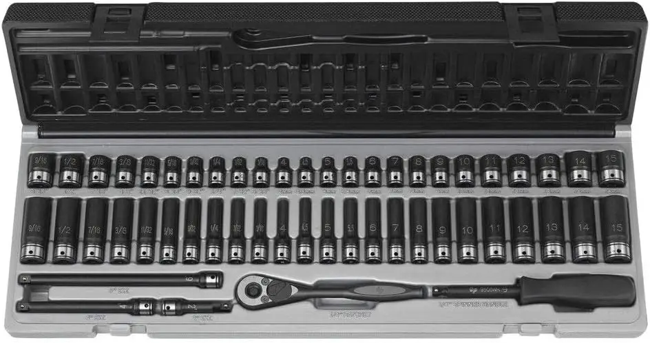 Corp - 1/4 Dr. 53Pc Fract. Metric Duo-Socket Set - 12 (89253Crd)