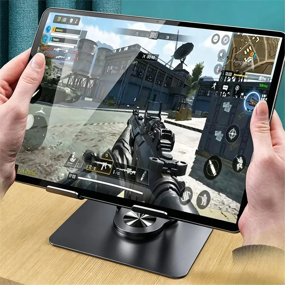 360 Rotation Foldable Cooling Bracket Adjustable Height for 4-12.9Inch Phone Tablet Stand