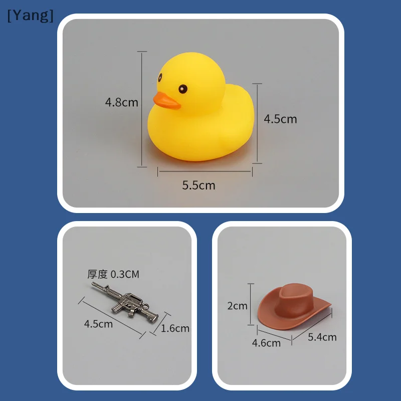 1pc Cute & Cool Duck Shaped Car Interior Decorative Accessory Cowboy Hat Duck Car Decoration