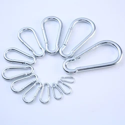 1/4PCS Key Ring Spring Snap Hook Carabiner Clips Keychain Heavy Duty Quick Link Hook for Camping Hiking Travel