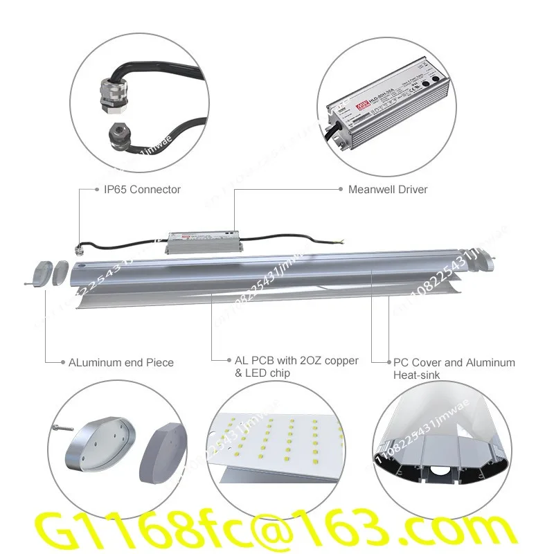 LED line high bay light waterproof IP65 factory warehouse light 100WLED batten lights