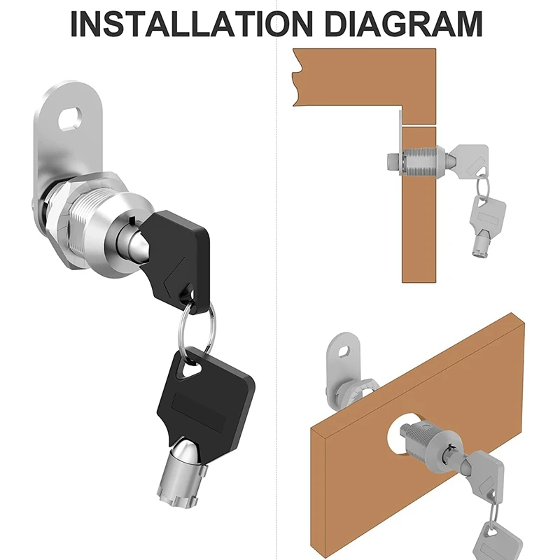 6 Pack Upgraded Cam Lock RV Storage Locks, Keyed Alike Cabinet Locks For RV Storage Door Tool Box Drawers