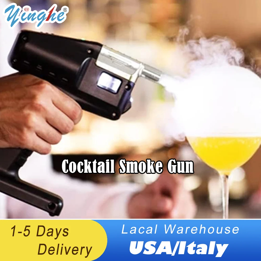 

Cocktail Smoke Gun, Vapour Blaster Cocktail Bubble Smoke Gun with 5-Flavour Aroma Liquid and Edible Bubble for Food and Drink