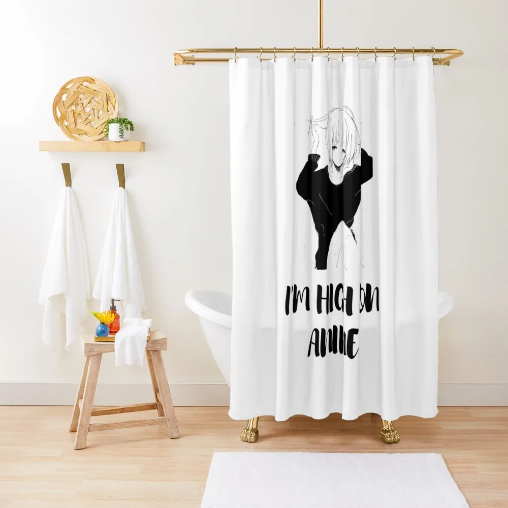 

I'M HIGH ON ANIME Shower Curtain For Bathroom For The Bathroom Curtain