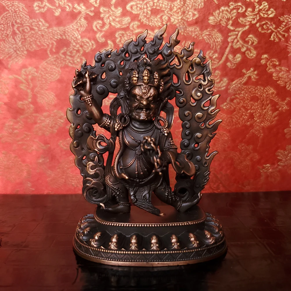 Nepal Craft Copper King Kong Hand Protector Bodhisattva Buddha Statue Ornament Tibetan Home Furnishing Centimeter Buddhist Hall