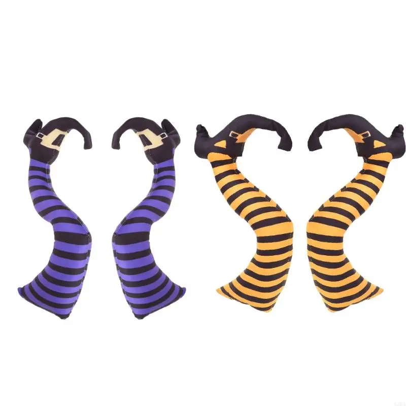 A3PA 1 زوج Halloween Evil Witch Legs Props رأسًا على عقل