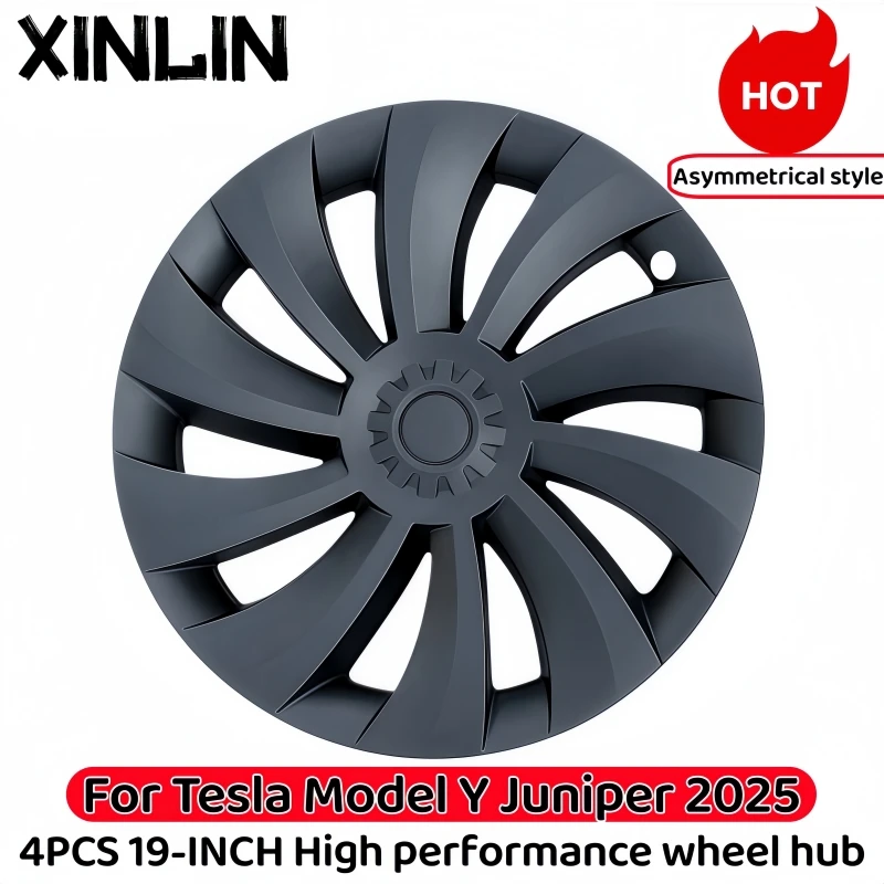 

4PCS 19 Inch Wheel Covers For Tesla Model Y Replacement Crossflow Wheel Cap Tools HubCap Full Rim Car Accessories Juniper 2025