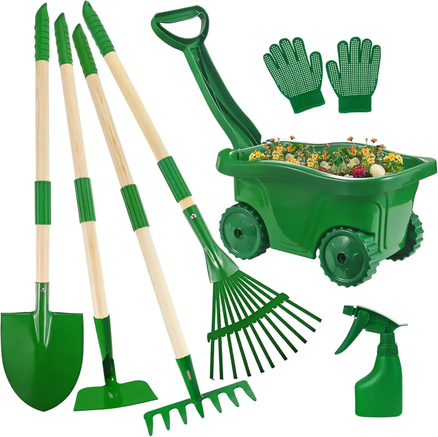 Children's gardening tool set,rust-proof metal planting tool outdoor gardening educational toy,suitable for children