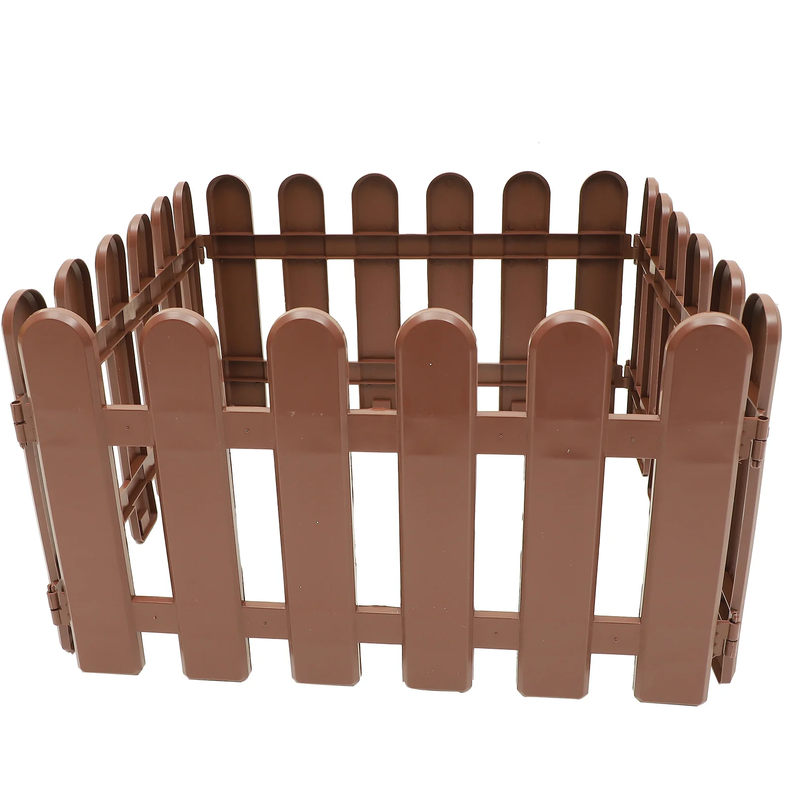 

4pcs White Garden Fence Plastic Landscape Fencing For Lawn Edging Border Yard Decor Flower Bed Outdoor Villa Courtyard