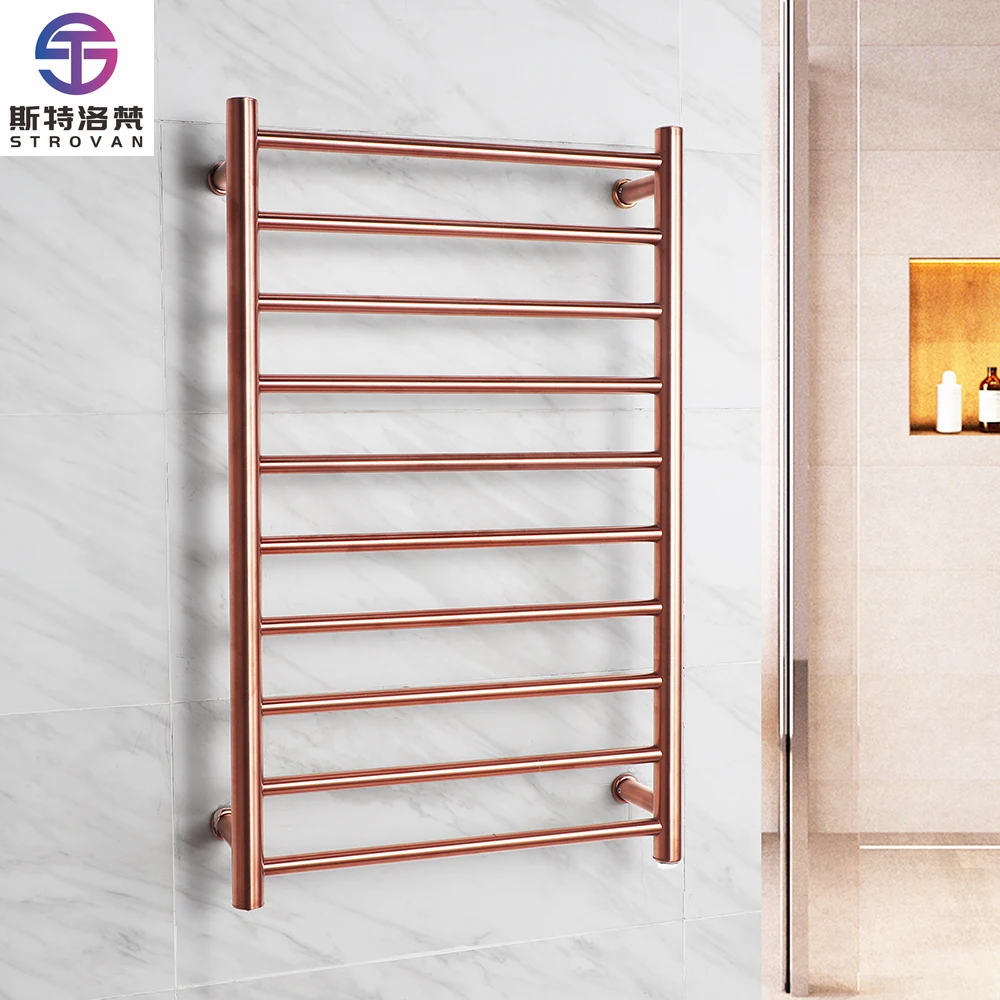 

Luxury Rose Gold Polished Stainless Steel Bath Towel Heater