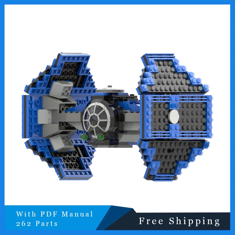 262 pezzi serie War Blue Grey Pursuit Fighter tecnologia modello di blocco modulare per bambini giocattolo di assemblaggio fai da te regali di Natale