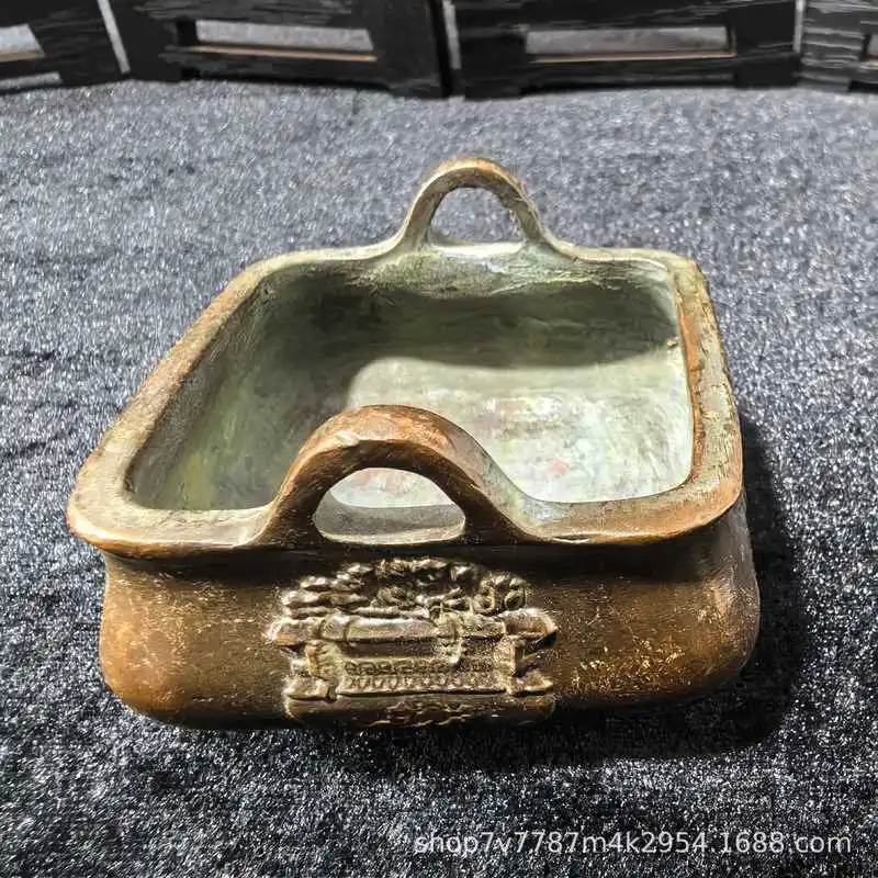 Brass Craft Double-Eared Xuande Incense Burner Home Decorative Ornament