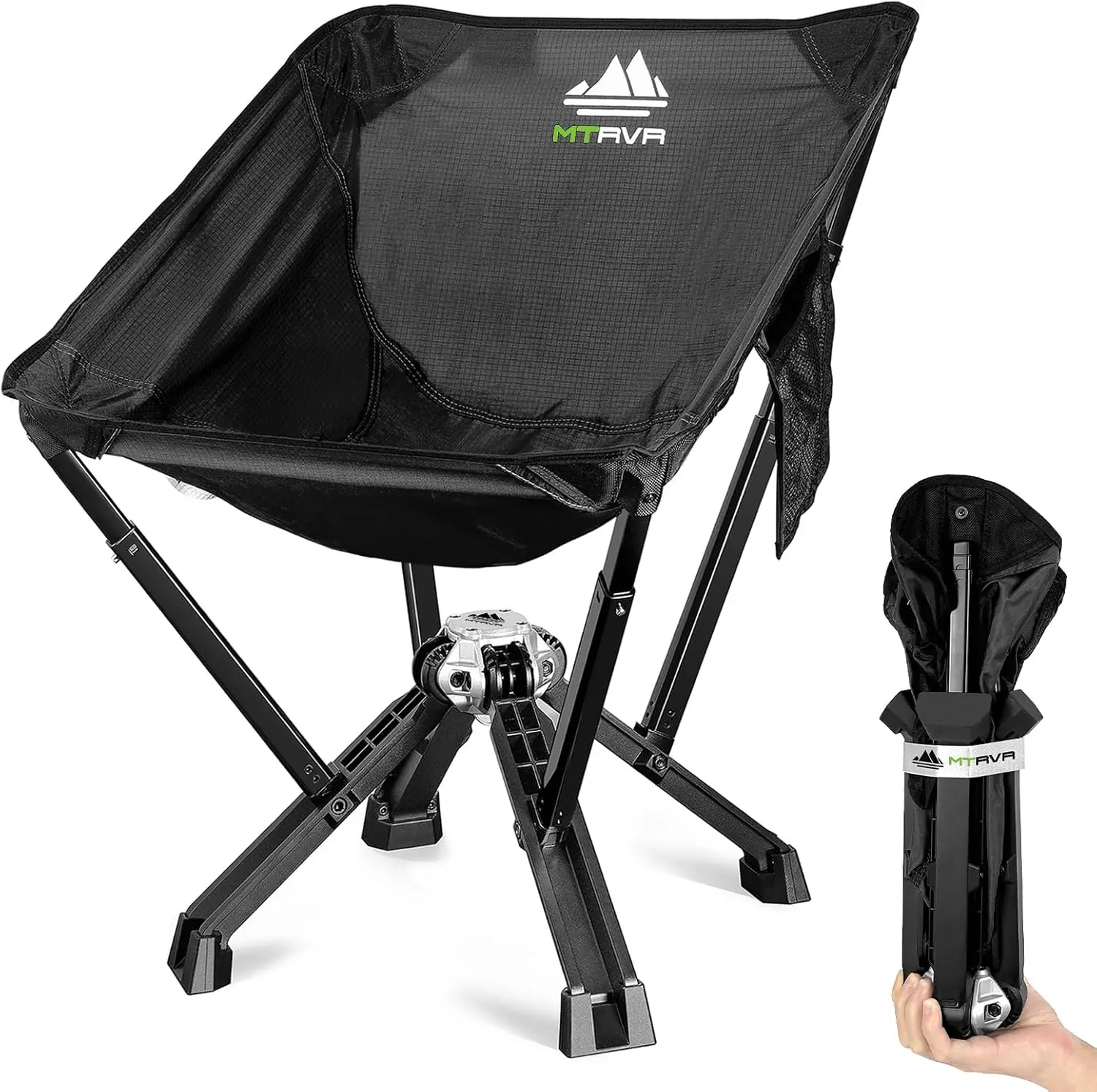 

Chairs for Adults, Supports 600 Lbs Lightweight Folding Camping Chair, Collapses to Size of Water Bottle Portable Camping Chair