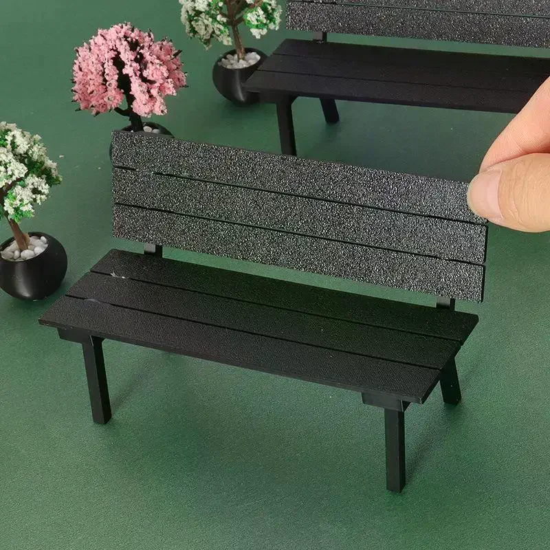 1 Piece Dollhouse Miniature Simulation Bench Creative Chair Model Accessories Home Scene Display Props Crafts