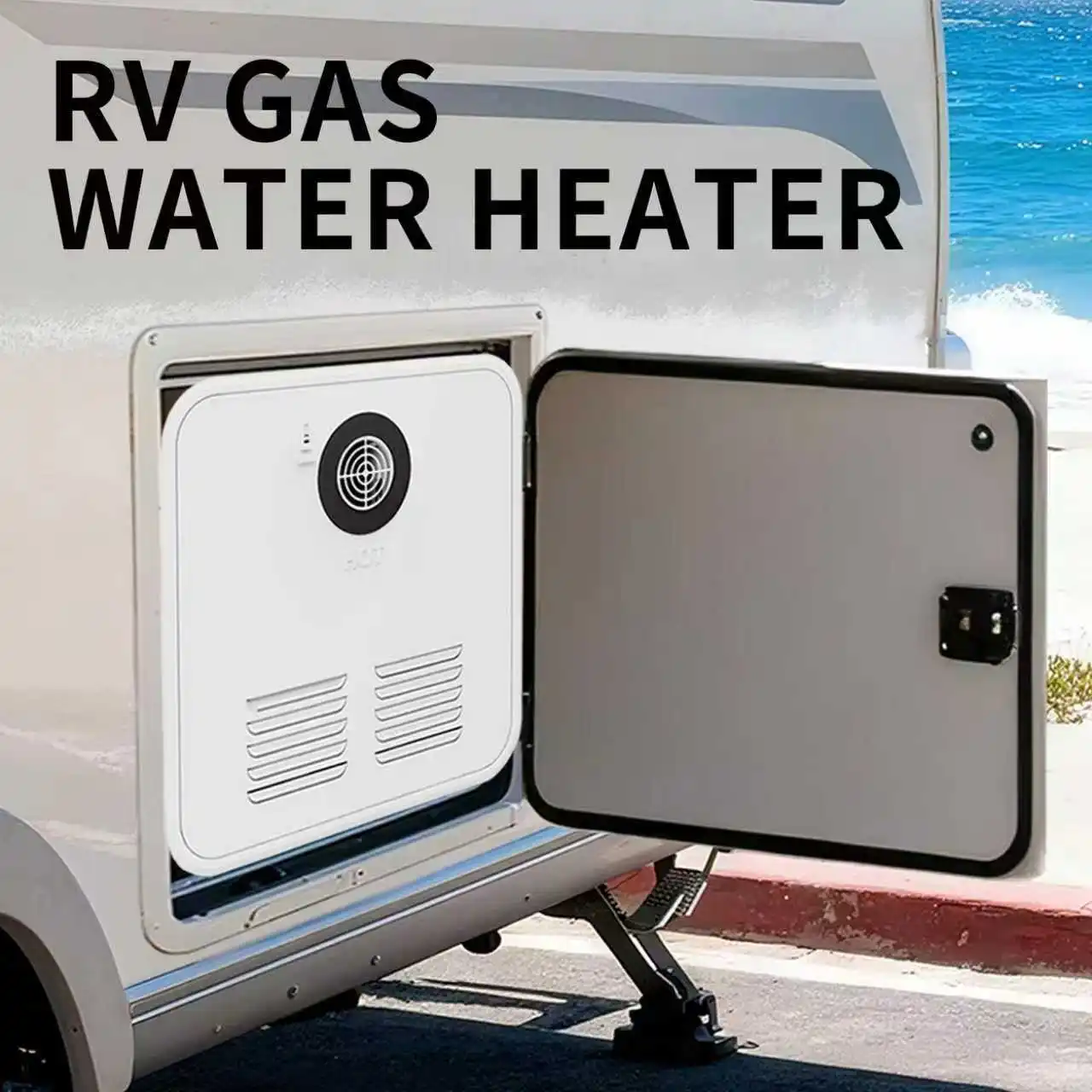 Camping Shower Gas Water Heater Portable RV Instant Tankless 8L Stainless Steel 12V Gas Mini Geyser Instant Shower