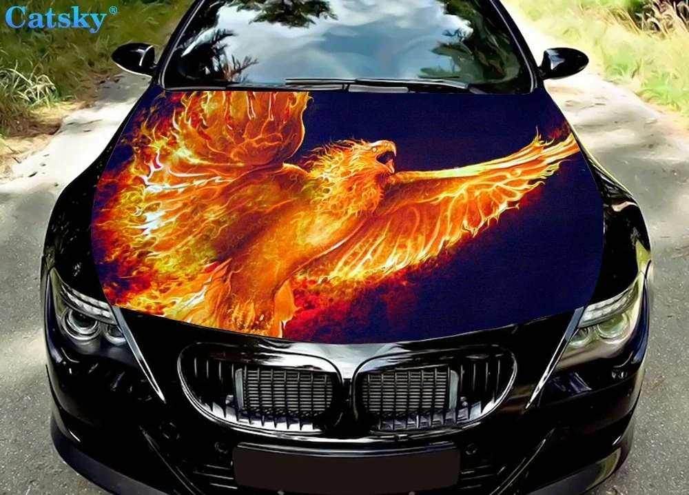 

Fantasy Phoenix Car Hood Vinyl Stickers Wrap Vinyl Film Engine Cover Decals Sticker Car Accessories Car Hood Protector