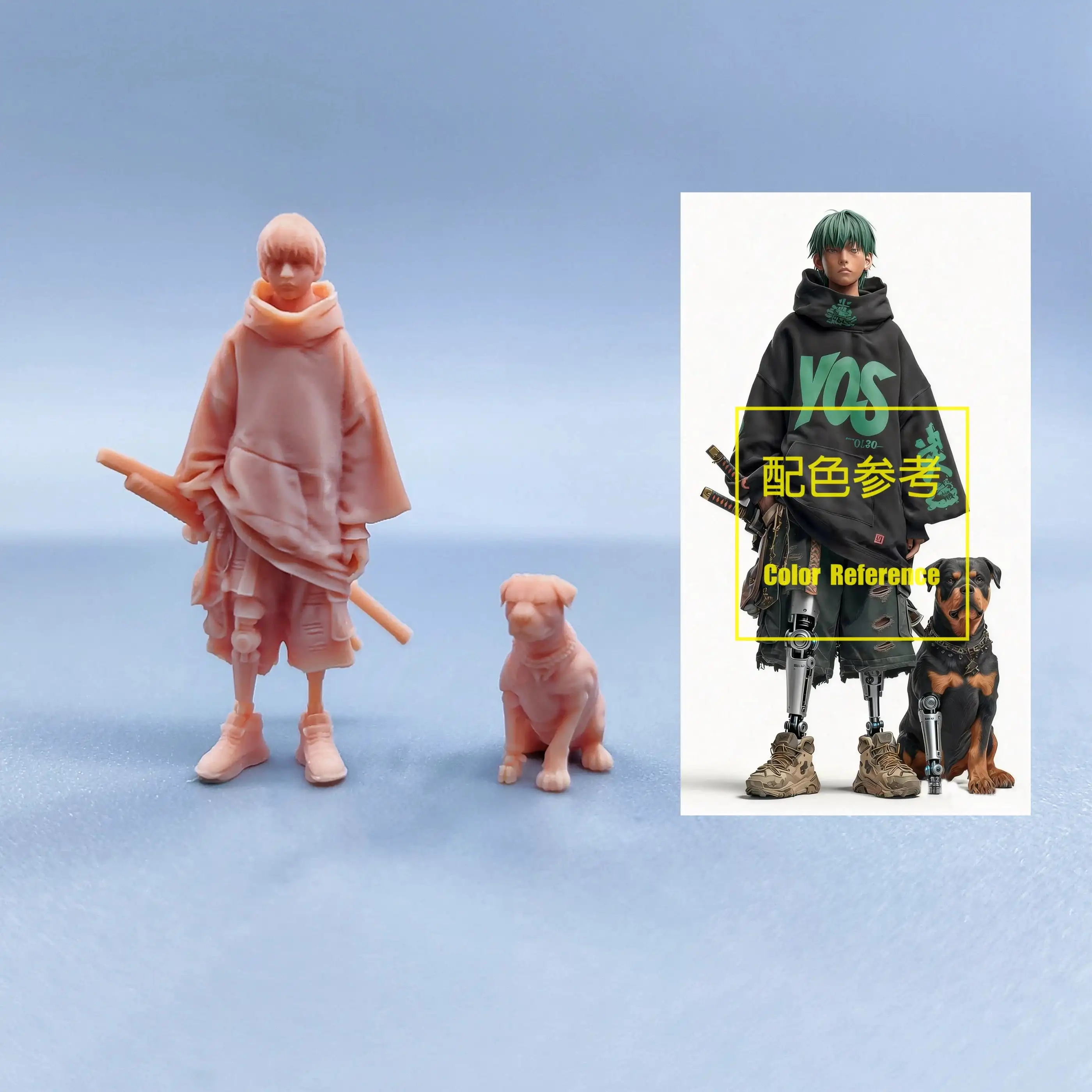 1/64 1/43 Figuren im Maßstab 1:64, Harzmodell, hübscher Cyberpunk-Junge, ungemalte Miniaturen, Diorama, handbemalt, W530
