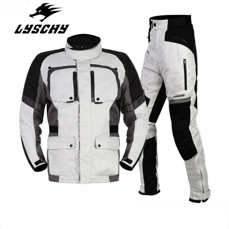 Motorcycle riding suit, shockproof and waterproof racing long-distance rally suit set, detachable inner liner protective gear