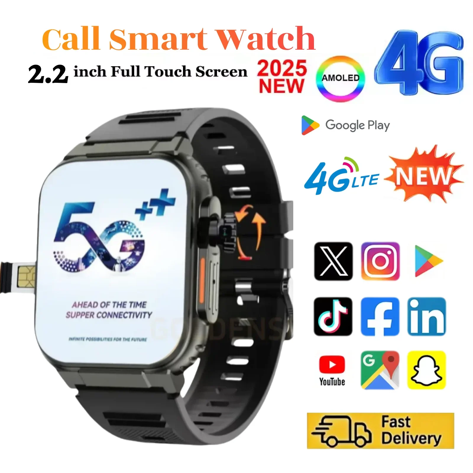 

Умные часы Ultra Ai3 4G, ОС Android, 2,2-дюймовый дисплей, GPS, Wi-Fi, 64 ГБ/128 ГБ/256 ГБ, варианты хранения данных, двойная SIM-карта, полное покрытие Netcom