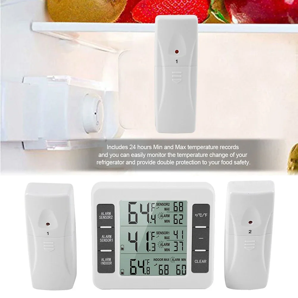 Fridge Indoor Freezer Alarm Indoor And Outdoor Freezer Alarm Fridge Indoor Outdoor Temperature Measurement Wireless Thermometer