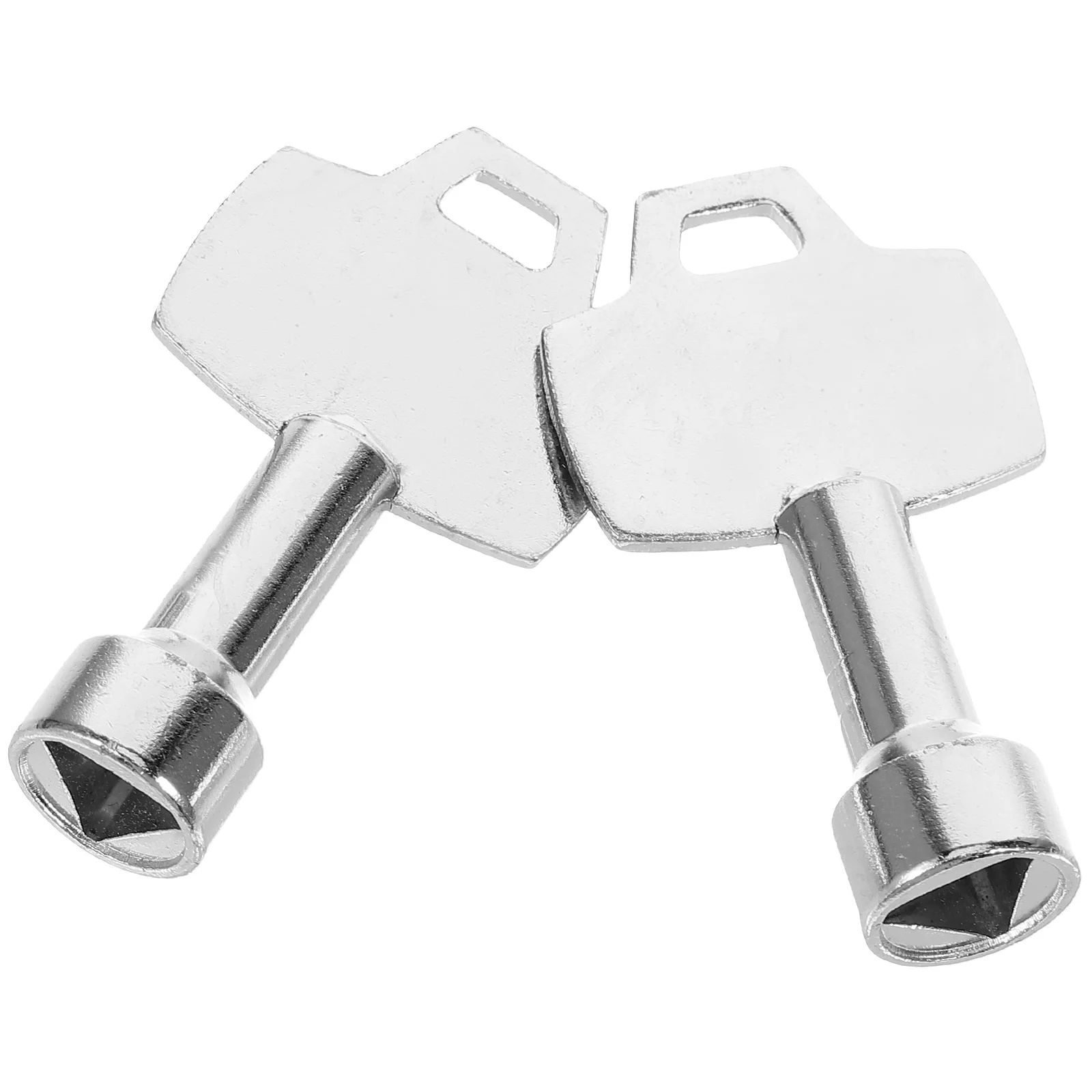 2 Pcs Trash Can Key Utility Keys for Garbage Triangular Lock Triangle Cabinet Spanner Elevator Door