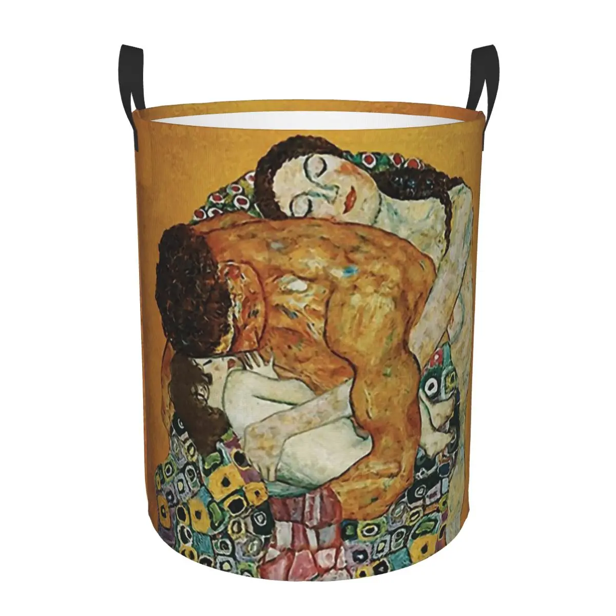 Gustav Klimt The Family Embrace Laundry Basket Foldable Clothes Hamper for Baby Kids Toys Storage Bin