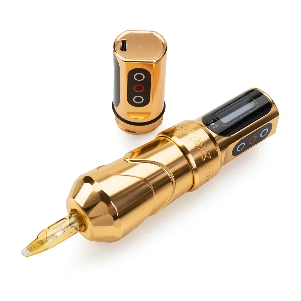 Flux Max Wireless Tattoo Machine Cartridge Pen Coreless Motor 2400mAh LED Dispaly Battery For Artists 3.0/3.5/4.0/4.6mm Stroke