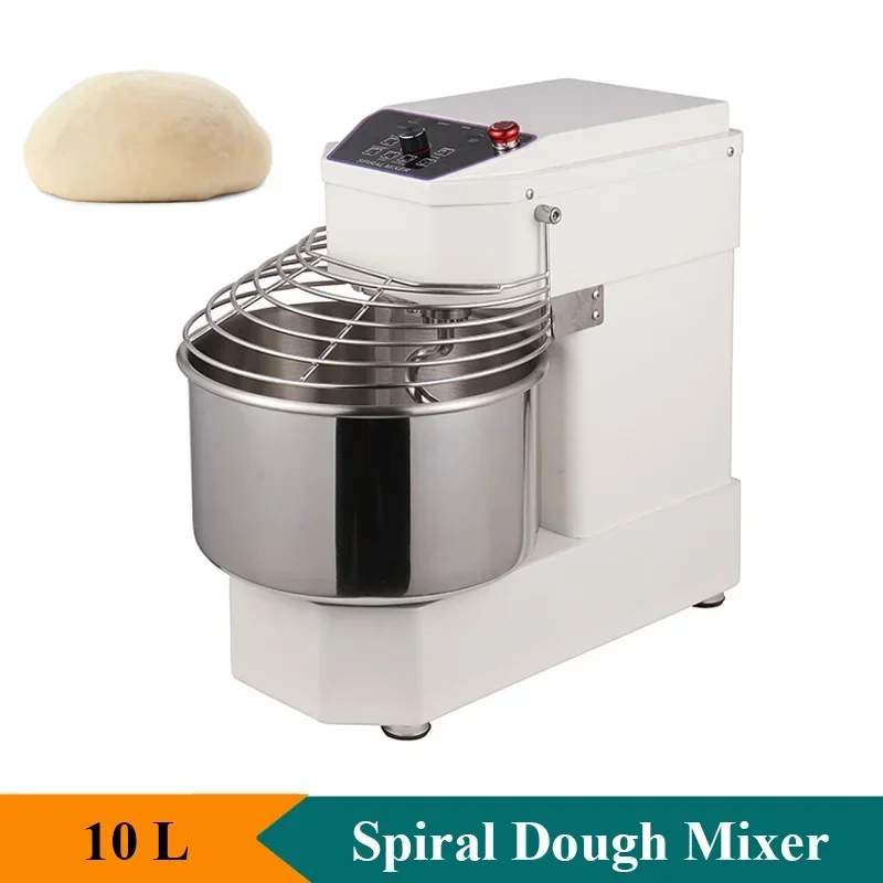 10 Liters Dough Mixing Machine Kitchen Spiral Dough Flour Mixer Kneading Machine Touch Screen Panel Easy Operation