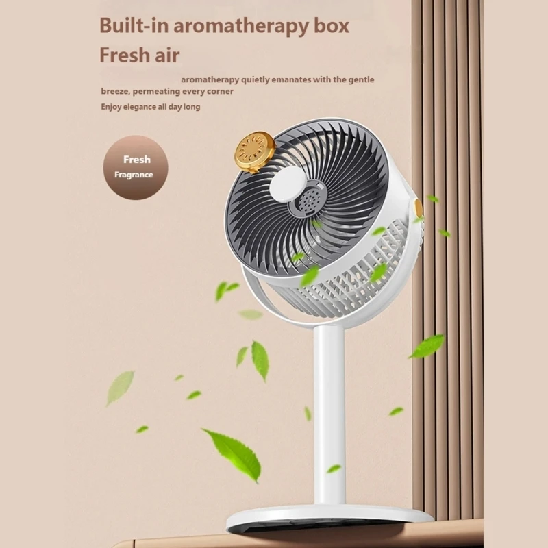 Height Adjustable Tower Fan with Quiet Operations 4000mAh Battery 5 Speed Setting Rechargeable Oscillating Fan for Space