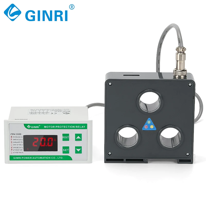 GINRI MDB-201 2-99A Water Pump Protector Overload Protection Device Digital Electronic Motor Protection Relay